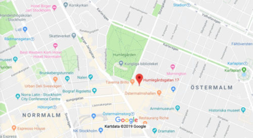 Karta över centrala Stockholm, Lagotto Executive Search & Interim huvudkontor