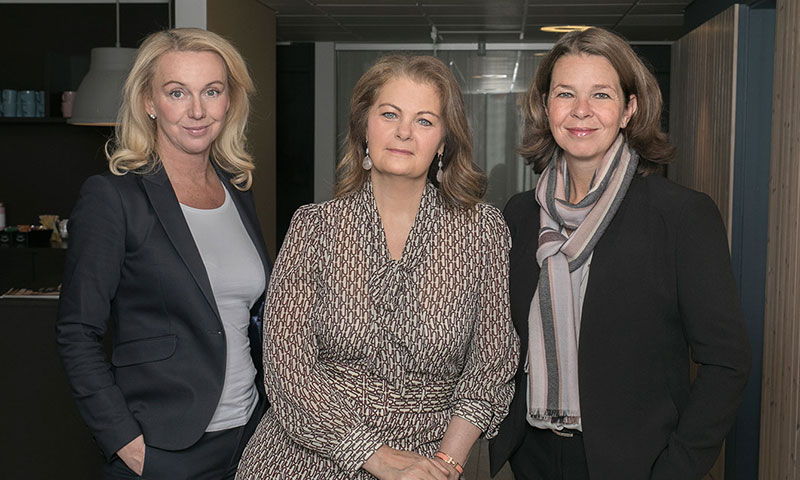 Annelie Cronemyr, Theréz Randquist och Ulrika Kjellberg på Lagotto Executive Search & Interim